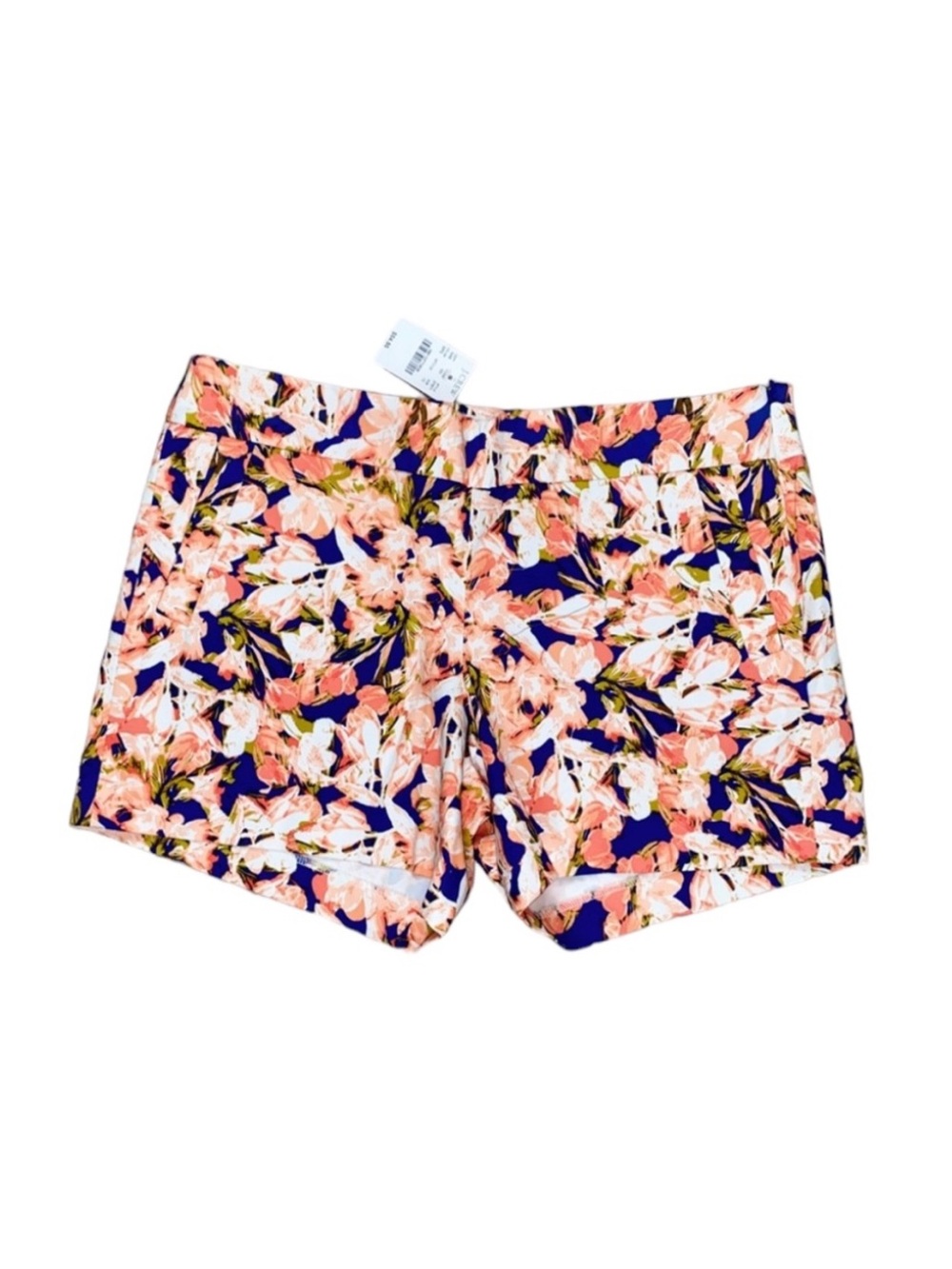 NWT J Crew Stretch Chino City Fit Side Zip Floral Shorts 10